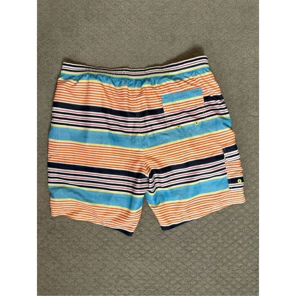 Tommy Bahama XXL Multicolor Striped Swim Trunks